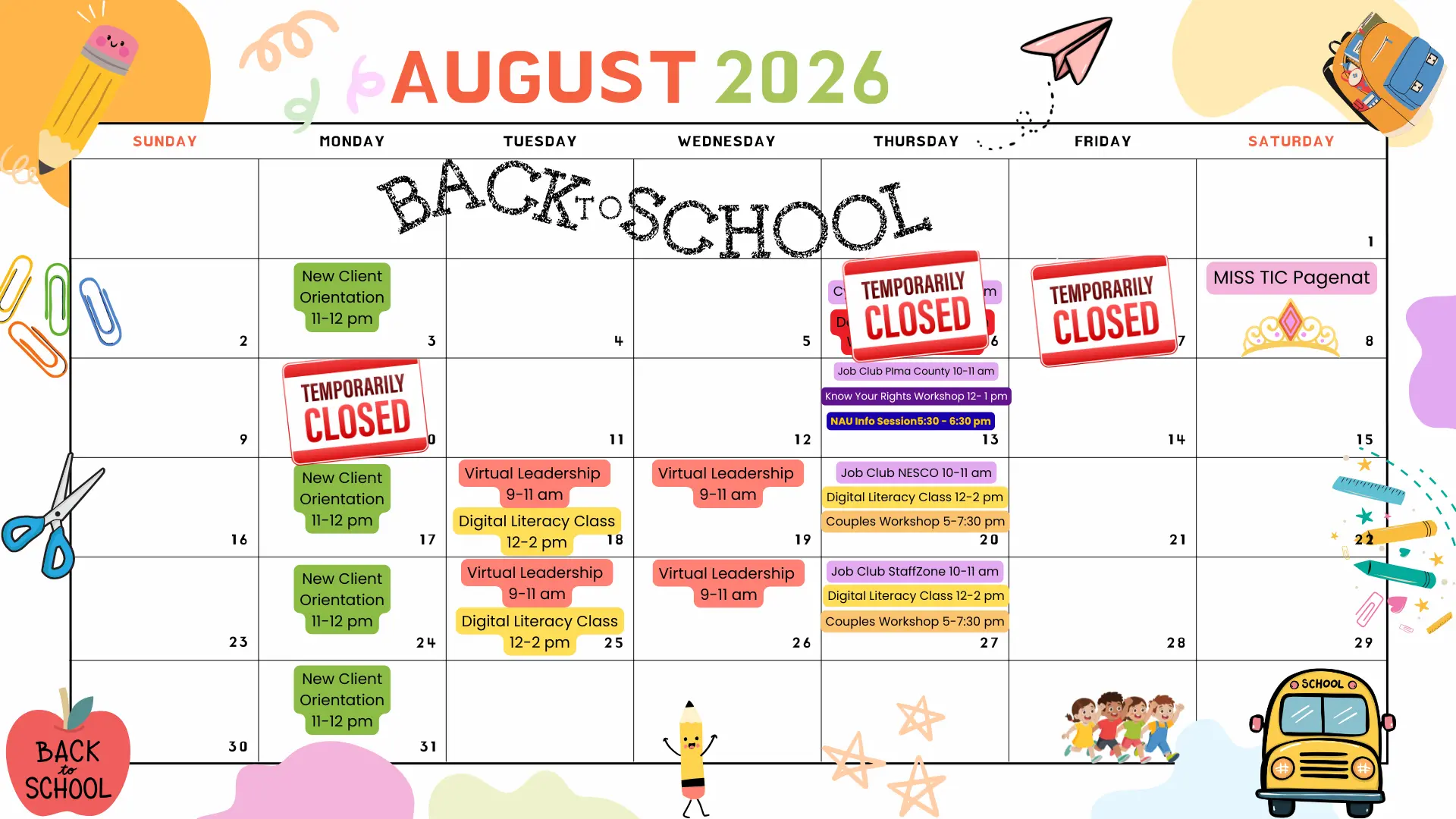 May Calendar Events